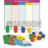 Place Value Mat with Stacking Counters for School Maths Lab Place Value Mat with Stacking Counters for School Maths Lab